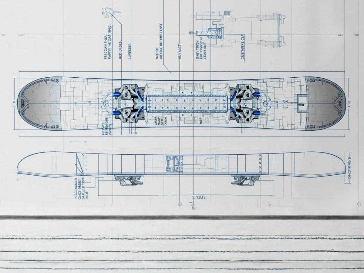 prototyp rzut deski snowboardowej